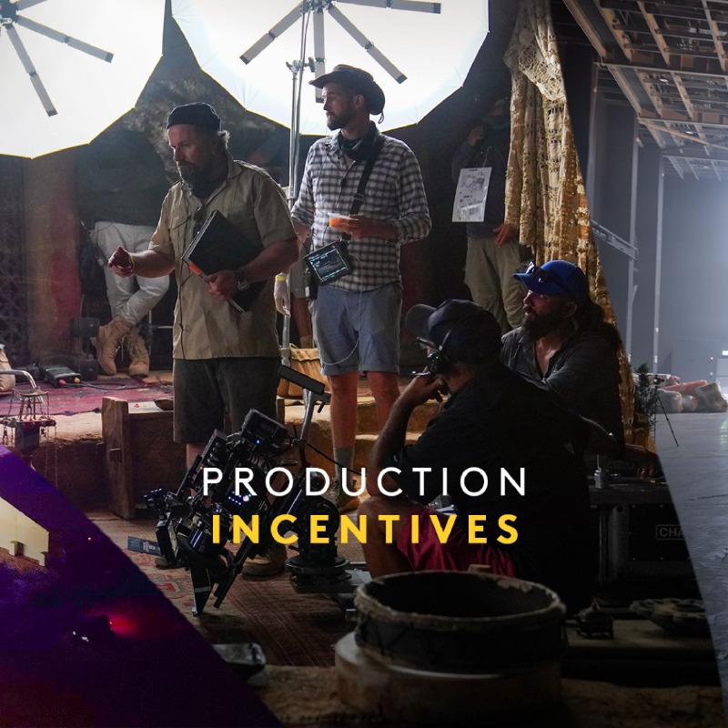 NEOM's tweet photo. NEOM’s Media Village is home to industry standard, purpose-built production facilities unlike any in the region.🌐 With the most generous cash rebates we provide a seamless production experience. 🎥

#NEOM