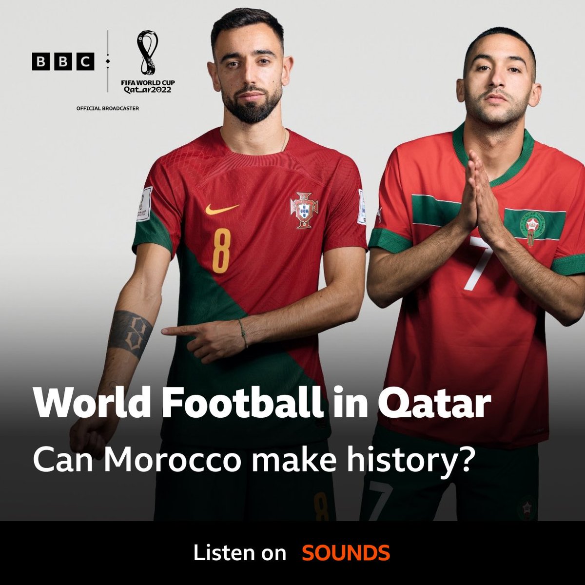 BBCWSSport's tweet photo. 🇲🇦 Can Morocco make history? 🇲🇦

Listen to the latest #BBCWF from @BBCSounds with @BBC_Mani and @PatNevin https://t.co/Zo9iI5mdjG
