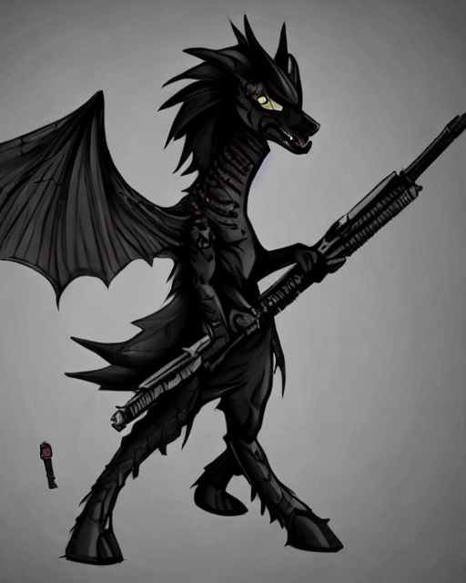 Red_Werefox's tweet image. Got bored.  Tried making an Ai Mlp Dragon with a sniper.