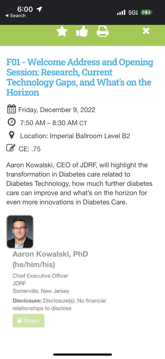 Looking forward to the start of #ADCES Technology Conference!