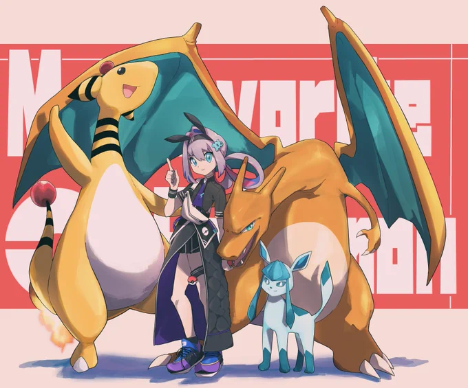 好きなポケモン3匹描きました 
