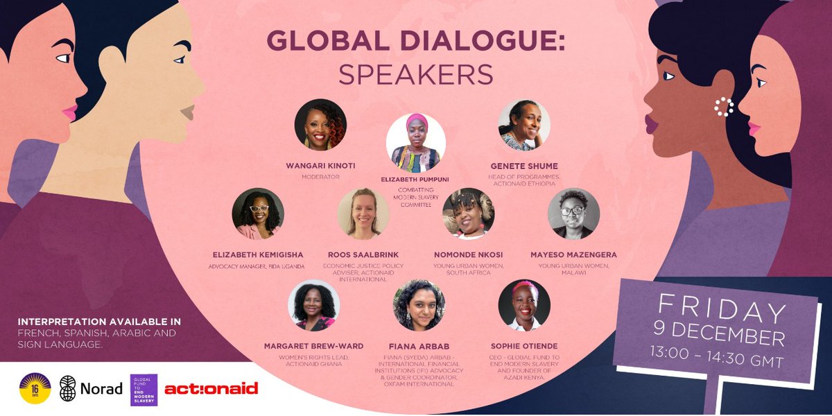 Join us today at 1pm GMT to 📢  Hear from experts, activists, #GBV and #DecentWork.

#16DaysOfActivism 
Register here 👉 bit.ly/GBV_16days