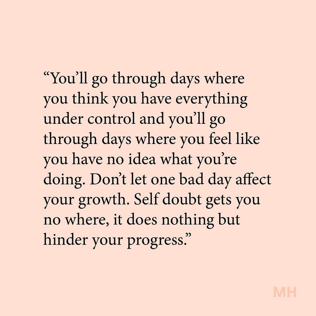 Don't let one bad day affect your growth.

#selfgrowth #growthmindset #selfcare
