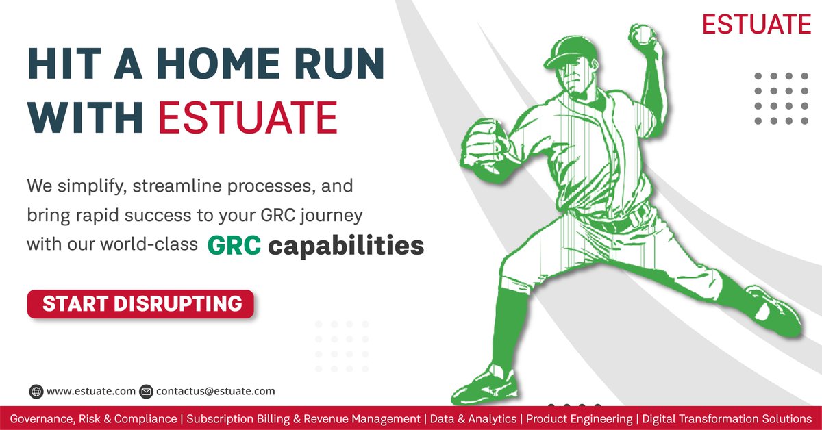 estuate's tweet photo. The team for a long-term business win - Governance, Risk, and Compliance. Learn what seasoned GRC services can do: https://t.co/gMopi88iEL
#governance #risk #compliance #grc #grcservices #estuate https://t.co/wcaHNIyzp1