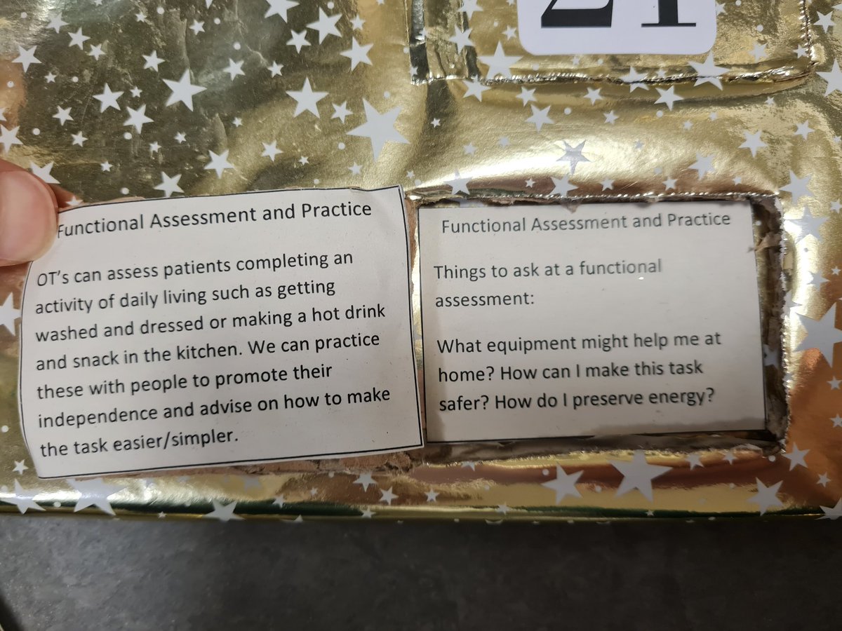 kerri_schOT's tweet photo. The 9th of December π
βοΈπ is all about functional assessments and practice - specialists in function is what makes us OT's unique π #OTMAS https://t.co/9FjwUaKzS3