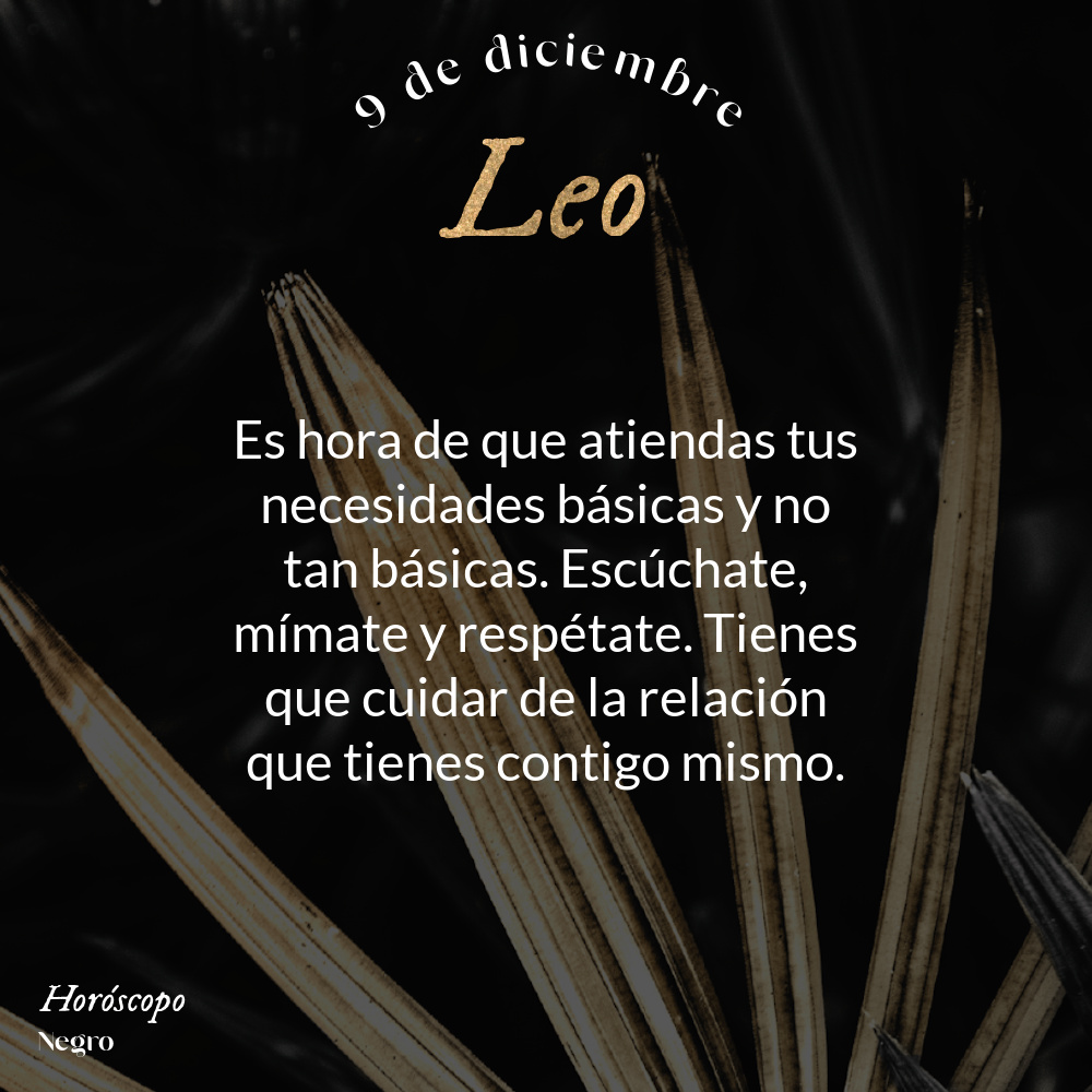 leo_hnegro's tweet photo. El horóscopo diario del 9 de diciembre para #Leo ♌🔮 #horoscoponegro #horoscopodiario https://t.co/urCu5NODXD