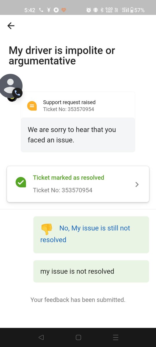 SameeraShairali's tweet photo. @ola_supports did not even take that as an issue and just marked it resolved as soon as it was raised. Wow Ola. Your quality is degrading. You lost a good customer. https://t.co/9UckcTYfAd