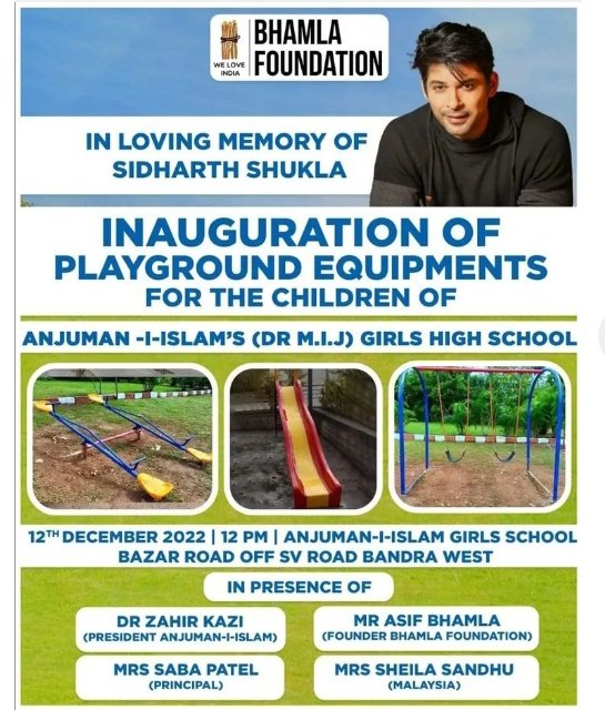 🙏🙏🙏                     #BhamlaFoundation
#SidharthShukla
#Sidhearts.
@sidharth_shukla