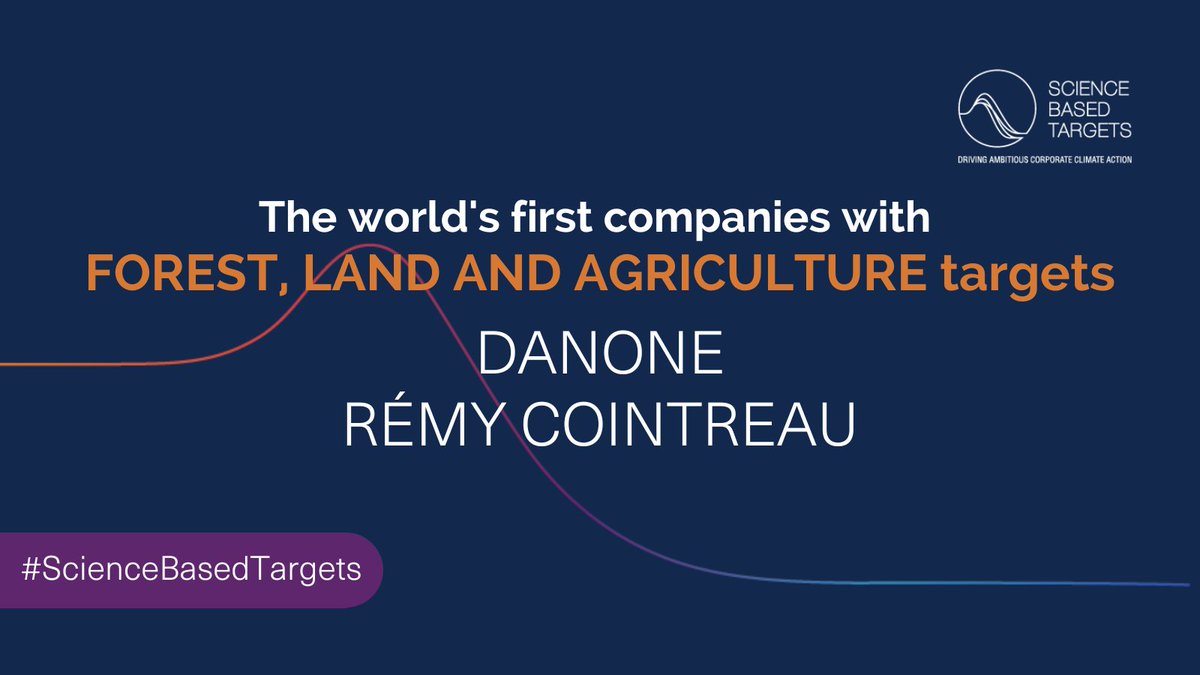 We are pleased to share that, following last month's launch of the FLAG Science-Based Target Setting Guidance and Tool, <a href="/Danone/">Danone</a> and <a href="/remycointreau/">Rémy Cointreau</a> are the first companies to receive validated FLAG #sciencebasedtargets.

Congratulations!🙌

sciencebasedtargets.org/sectors/forest…