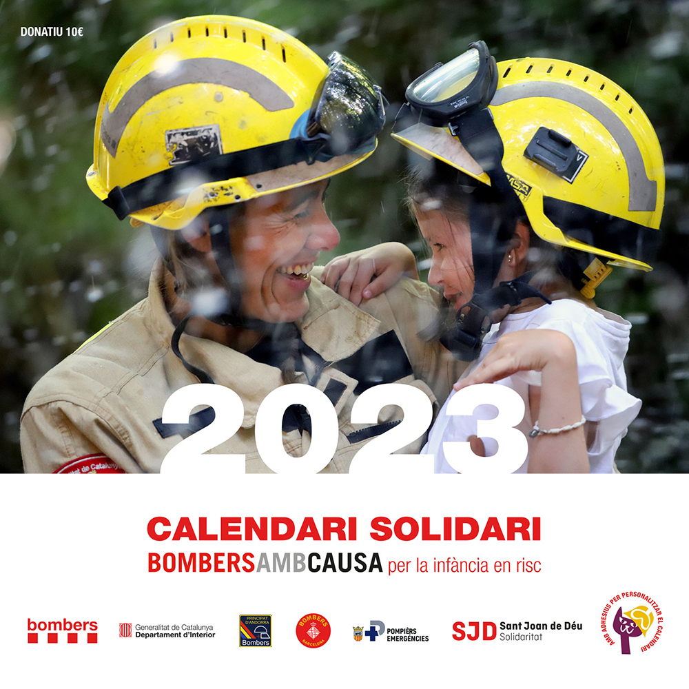 🎄 Aquest Nadal regala el #CalendariSolidari 2023! 
 
Una iniciativa de <a href="/solidaritatSJD/">Solidaritat Sant Joan de Déu</a> amb la col·laboració de #BombersBCN, <a href="/bomberscat/">Bombers</a>, <a href="/pompiers_aran/">Pompièrs Emergéncies</a> i <a href="/BombersAndorra/">Bombers d'Andorra</a> per ajudar nens i nenes malalts o en situació de risc.
 
ℹ️ Més info: via.bcn/xucS50LuKTI