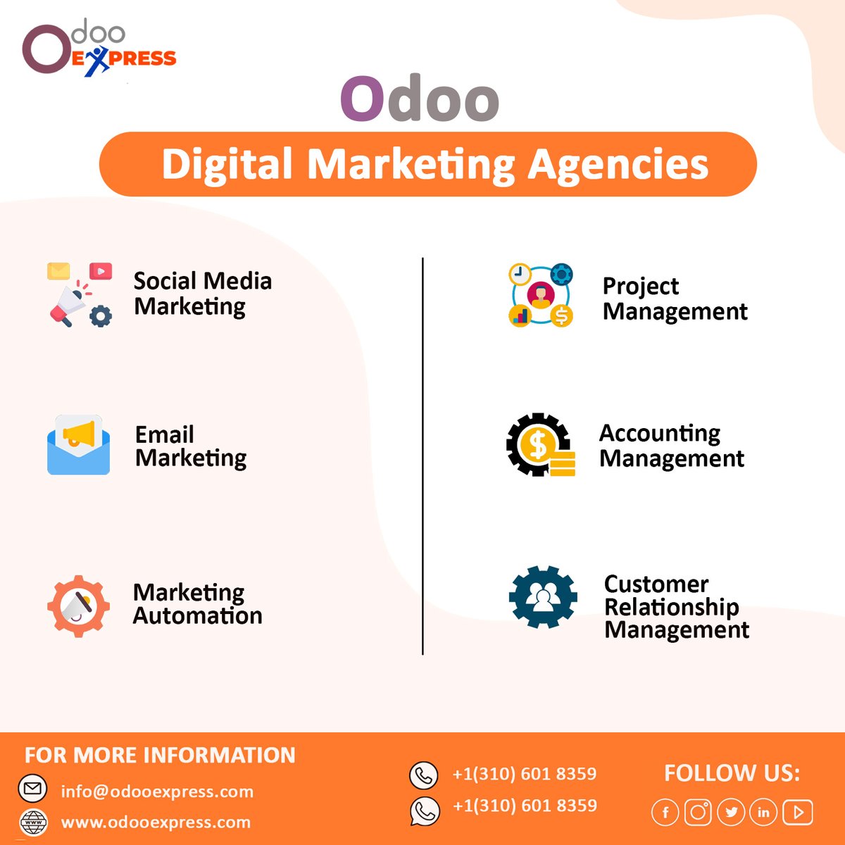 odoo_express's tweet image. Odoo ERP software provides a comprehensive approach to manage your entire advertising &amp;amp; marketing business.

Know More Visit: rebrand.ly/psc4n0s
Call and WhatsApp: +1(310)601-8359

#OdooforDigitalMarketing #digitalmarketing #marketingautomation #odoo #odooexpress