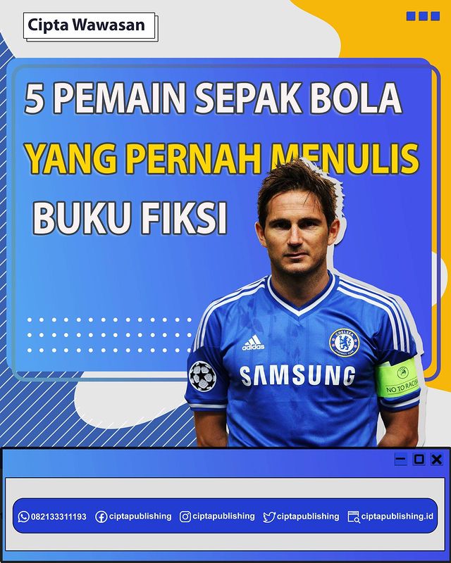 CiptaPublishing's tweet photo. 5 Pemain Sepak Bola yang pernah Menulis Buku Fiksi

#bola #pemainbola #bukufiksi #fiksi #Kaesang # https://t.co/4Aowhk9KHN