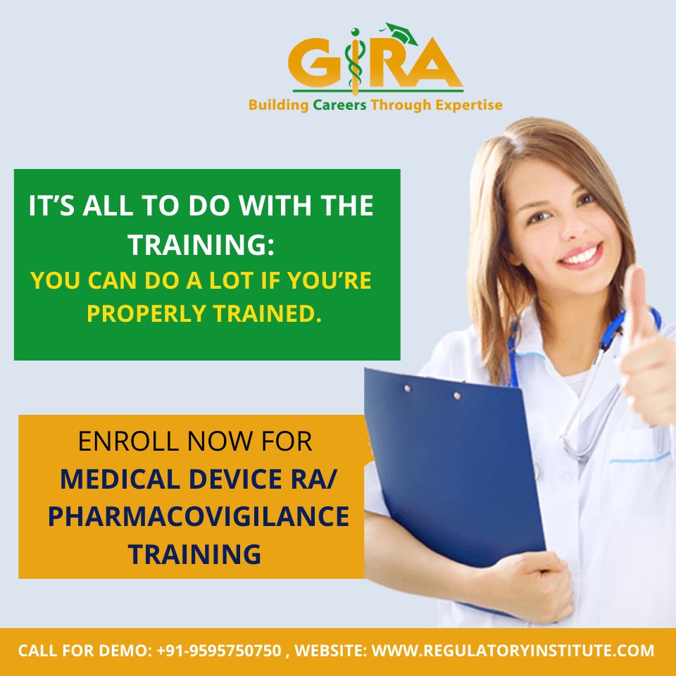 Start Your Career in Pharmacovigilance/Medical Device RA,
Time to move forward for a better and more stable career.
More info visit:bit.ly/3xvcJ2y
#Pharmacovigilancetraining
#Pharmacovigilancecourseinpune
#pharmacovigilancecoursefees