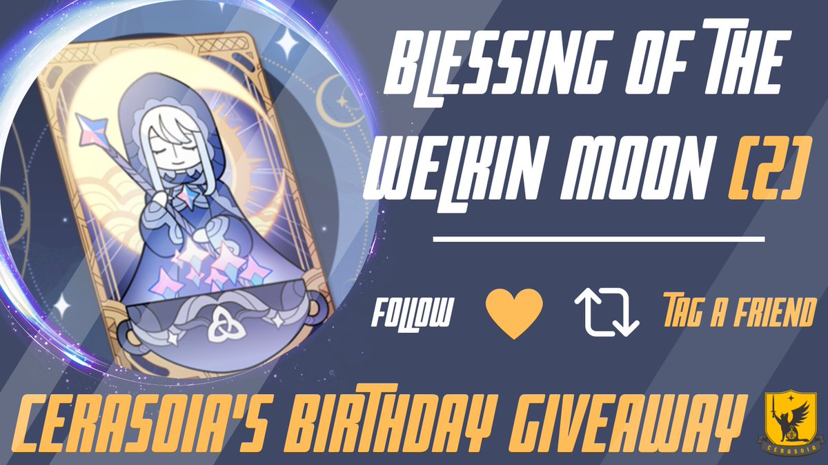 not_anymore69's tweet photo. You know the drill!
2 Blessing of the Welkin moon giveaway!
🔥 Follow
🔥 Like
🔥 RT
🔥 Tag a friend
⚠️ If the winner's friend is also a follower he/she wil also win a Blessing of the Welkin moon! 
🤘 Winners will be announced December 20, 2022!

#Giveaway #CeraHub #cerasoia https://t.co/nvi8qiUikA
