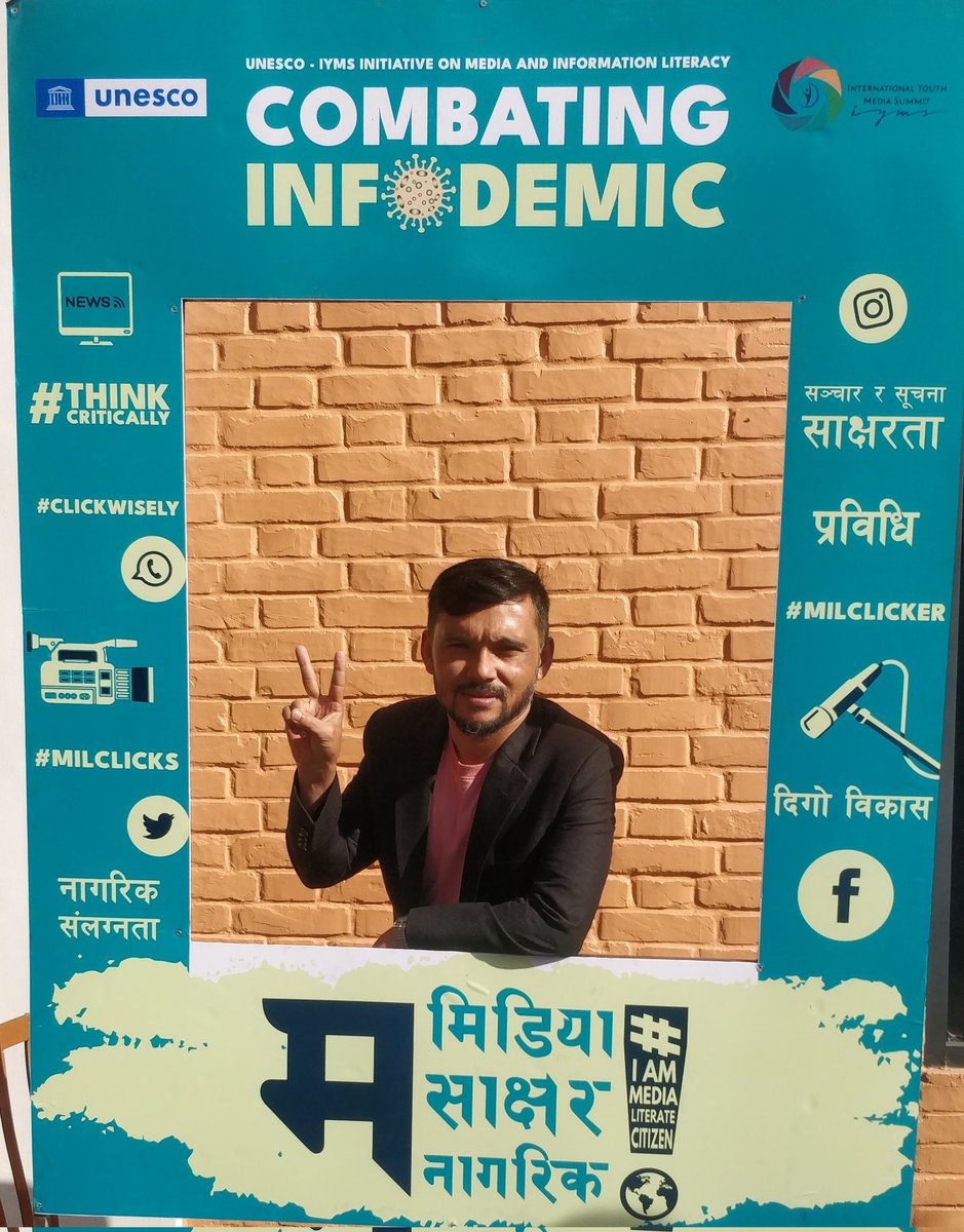 rabirajbaral's tweet photo. Great Learning on #MIL at National Media & Information Literacy Conference jointly organized by @UNESCOKathmandu & @iyms_org in #Sauraha #Chitwan #Nepal. #CombatingInfodemic with #MediaLiteracy #Photo #Memory https://t.co/h5L76UJiRg