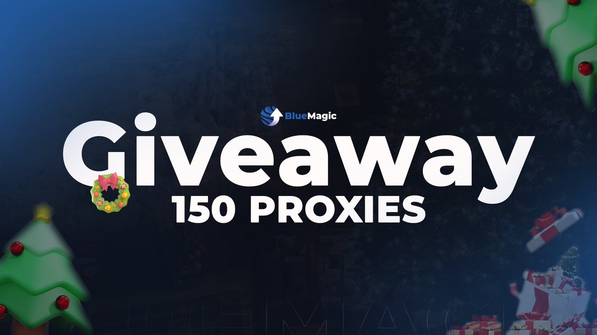 🎉Christmas Giveaway🎉
🎁150 Free ISPs🎁
⏱End in 4days⏱
🎄Follow, like &amp; RT to enter🎄