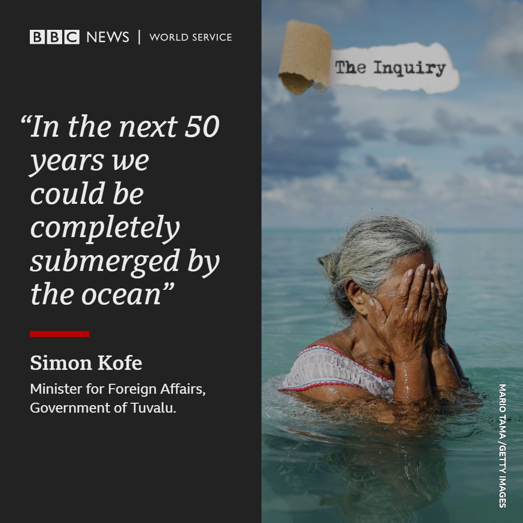 On this week's Inquiry: will rising sea levels wipe countries off the map? Produced by me, presented by @Chartweeting, with expert witnesses @Simon_Kofe @Jo_Puri @MelanieJBishop and @BrashearPippa On @bbcworldservice, @BBCSounds, or download here: rb.gy/pcc6fu