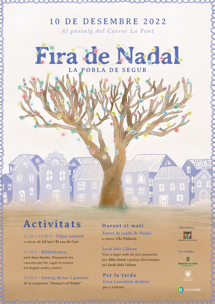 L’hora que és i ja he fet una jornada laboral (i el que queda) enllestint-ho tot per demà tornar a veure’ns les cares a la Fira de Nadal de <a href="/lapobladesegur/">La Pobla de Segur</a> ☺️