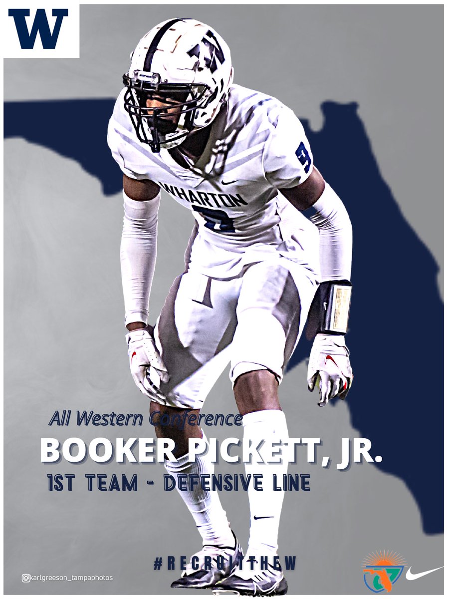 Wharton Wildcats Football (@whartonhighfb) on Twitter photo 2022 All Western Conference 1st Team - Defensive Line - Booker Pickett, Jr. <a href="/pickett_booker/">Booker โ B9 โ Pickett jr.</a>
#GetMore
<a href="/CoachLikeMike/">BMW</a> <a href="/Coach_Baham/">Robert Baham Jr.</a> <a href="/WhartonBoosters/">Wharton Boosters</a> 2022 All Western Conference 1st Team - Defensive Line - Booker Pickett, Jr. <a href="/pickett_booker/">Booker โ B9 โ Pickett jr.</a>
#GetMore
<a href="/CoachLikeMike/">BMW</a> <a href="/Coach_Baham/">Robert Baham Jr.</a> <a href="/WhartonBoosters/">Wharton Boosters</a>