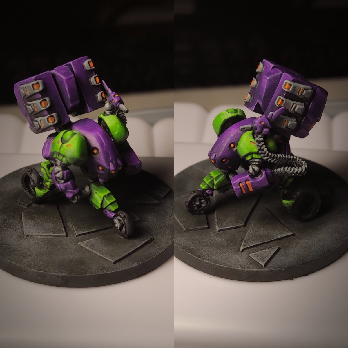 RepostTotal's tweet photo. And nore they're two! Usually not a big fan of outdated sculpts but this design really spoke to me 😎

#minipainting #Aleph #InfinityTheGame #InfinityTheUniverse #28mm #humansphere #Probots #OSS #Evangelion https://t.co/nw6HzVdGYs