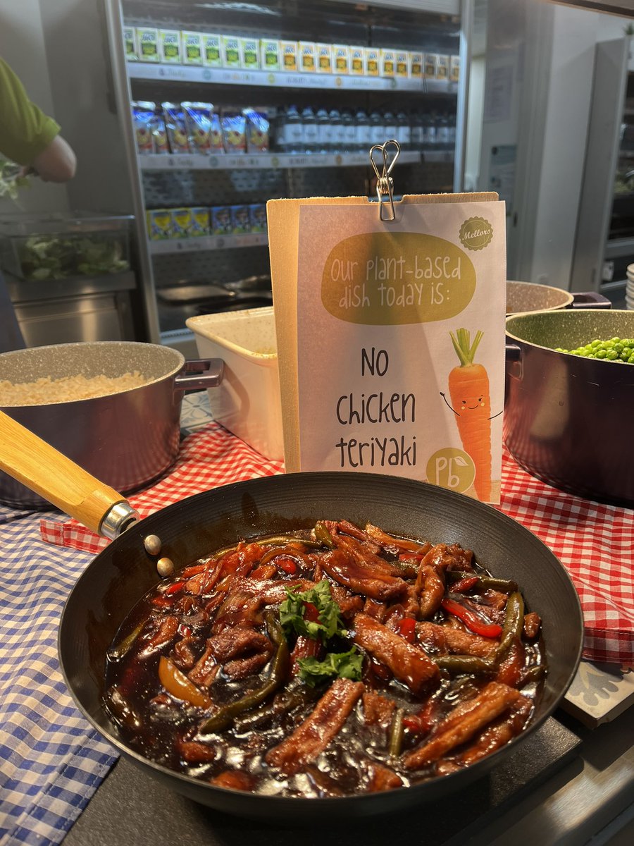 Plant based range is going down well <a href="/jtfreeschool/">JT Free School</a> <a href="/LouisaMellors/">Louisa Mellors</a> @mellorscatering no chicken teriyaki today ☺️