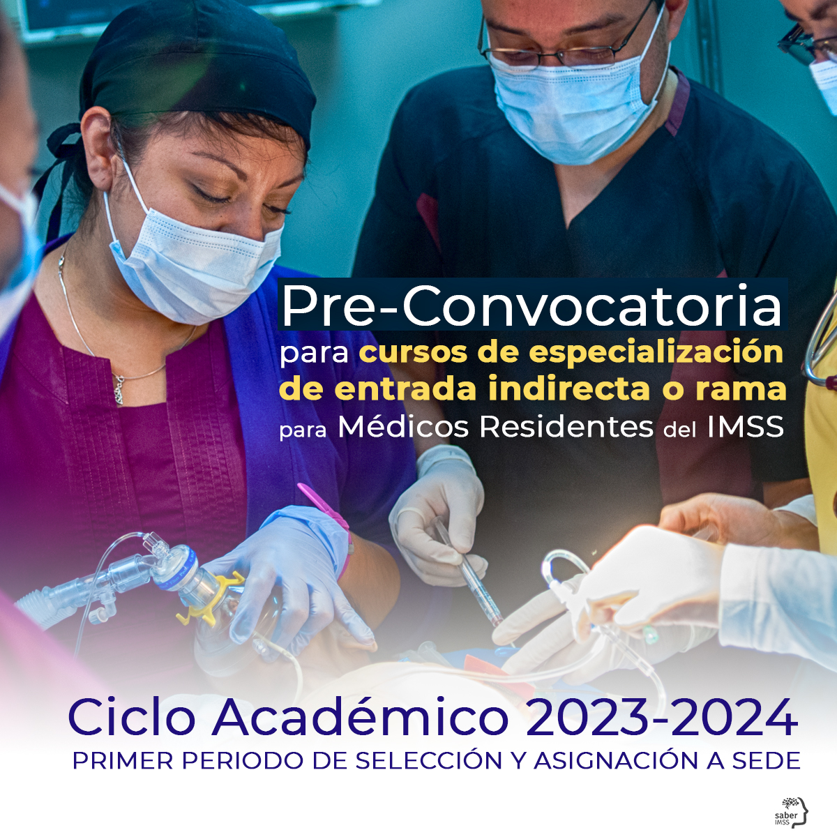 Saber_IMSS's tweet photo. #ResidenteIMSS ¿Estás interesada o interesado en cursar una especialidad de entrada indirecta o rama en alguna de las unidades médicas del #IMSS para el ciclo académico que dará inicio el 01 de marzo de 2023? Te compartimos la pre-convocatoria: 💻 https://t.co/Iqp1iX8hrS https://t.co/UVNKQ2wZMI