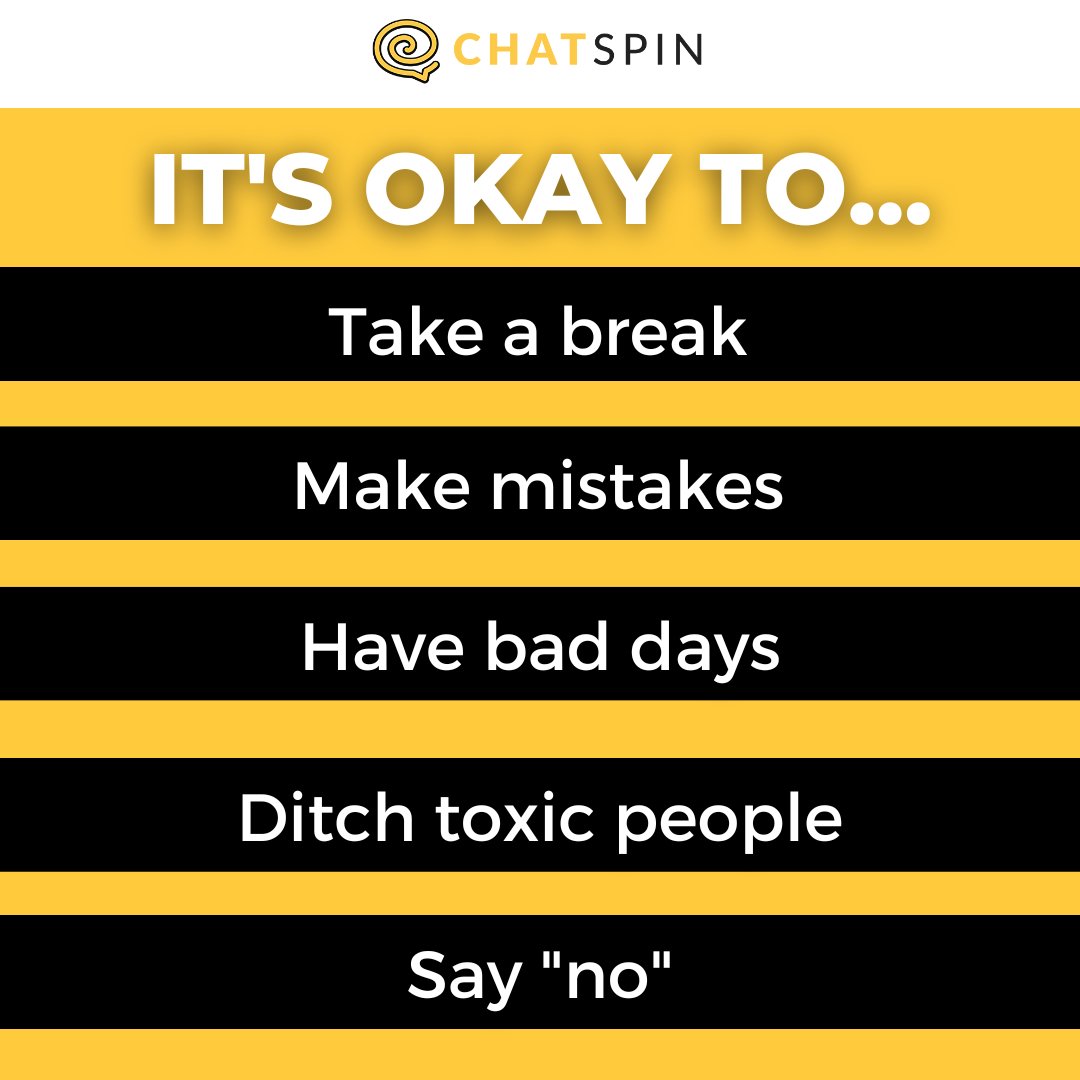 chatspin's tweet photo. Take all of the time you need without apologizing for prioritizing yourself. ❤️ Doing what you need to learn and grow is never a bad thing! #goodvibes #friends #feelgoodquotes https://t.co/Q09mV4Znzh