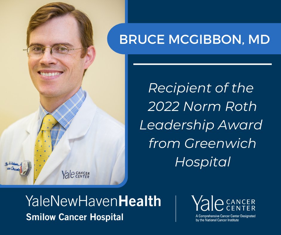 Bruce McGibbon, MD, received the 2022 #NormRothLeadershipAward from Greenwich Hospital <a href="/GreenHosp/">Greenwich Hospital</a>, given by the Medical Staff in appreciation for his service and in recognition of emerging leaders at the hospital. Congratulations!
<a href="/YaleRadOnc/">Yale Radiation Oncology Residency</a> <a href="/SmilowCancer/">Smilow Cancer Hospital</a> <a href="/YaleMed/">Yale School of Medicine</a> <a href="/YNHH/">Yale New Haven Hosp</a>