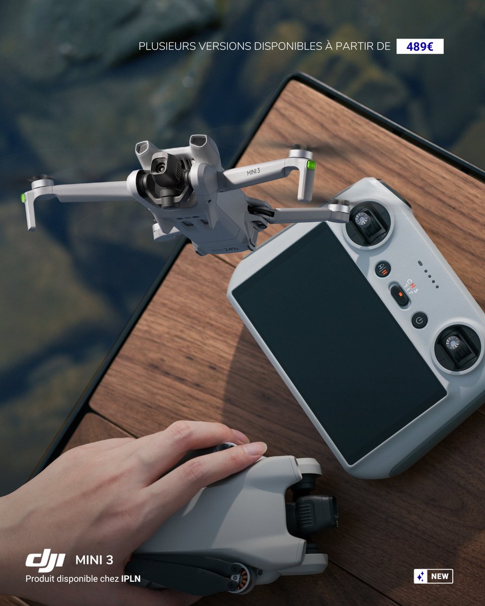 DJI #Mini3, 𝘀𝗶𝗺𝗽𝗹𝗶𝗰𝗶𝘁𝗲́ &amp; 𝗾𝘂𝗮𝗹𝗶𝘁𝗲́ 🤩

Le petit frère du Mini 3 Pro débarque en pré-commande chez #IPLN !
4K HDR, Capteur 1/1,3" 12 Mpx, Mode vertical et un poids plume 🪶 imbattable chez #DJI

Une dinguerie à découvrir ici : bit.ly/3h9UBIj