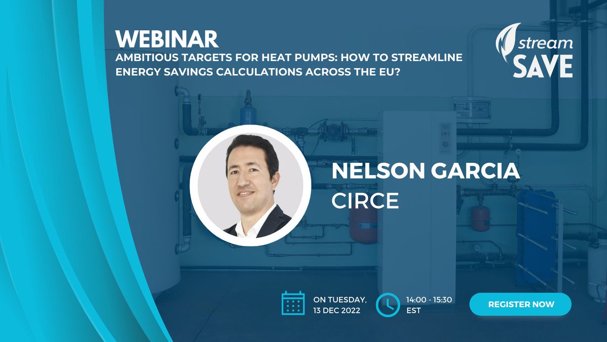 stream_save's tweet image. 📝 Have you read the #streamSAVE Guidance or visited the project's platform?

⚡ Next Tuesday, Nelson Garcia (@fCIRCE) will present these project outputs with a focus on streamlined #energysavings calculations for small-scale #heatpumps. 

🔗 Register now: bit.ly/3iLwwYZ