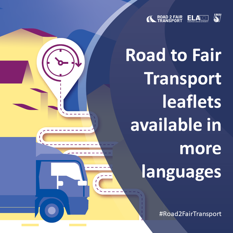 EU_ELA's tweet photo. Do you need to know more about the legislative changes in the #RoadTransport sector?
Leaflets in additional languages are now available:
📑 #PostingofDrivers
⏳  Driving &amp; Resting Times
More👉https://t.co/BR60krocBI
#EULabourauthority #Road2FairTransport #YourEurope https://t.co/kPVtf3eDm1