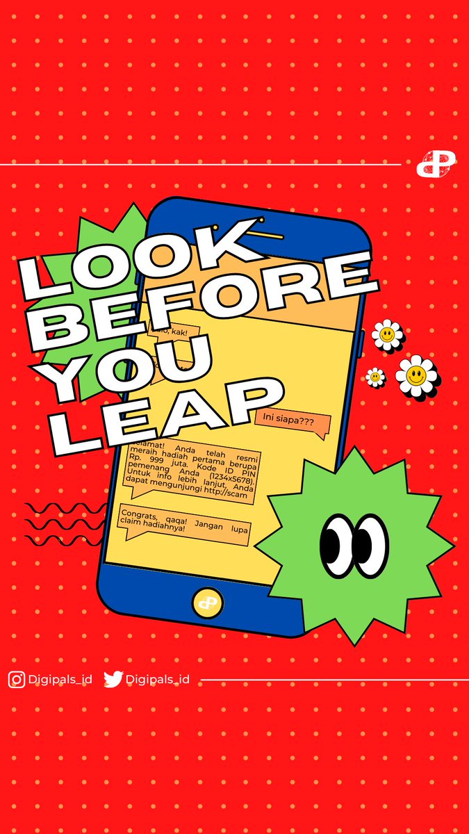 digipals_id's tweet photo. 👀[Look Before You Leap]👀

Hi Digimates!

Hayoo, siapa disini yang masih sering ngeskip Terms and Condition pas lagi berselancar di internet??🧐

Tanpa lo sadari, Terms And Condition itu penting banget tau buat dibaca, kenapa? https://t.co/eHiPRfNQAf