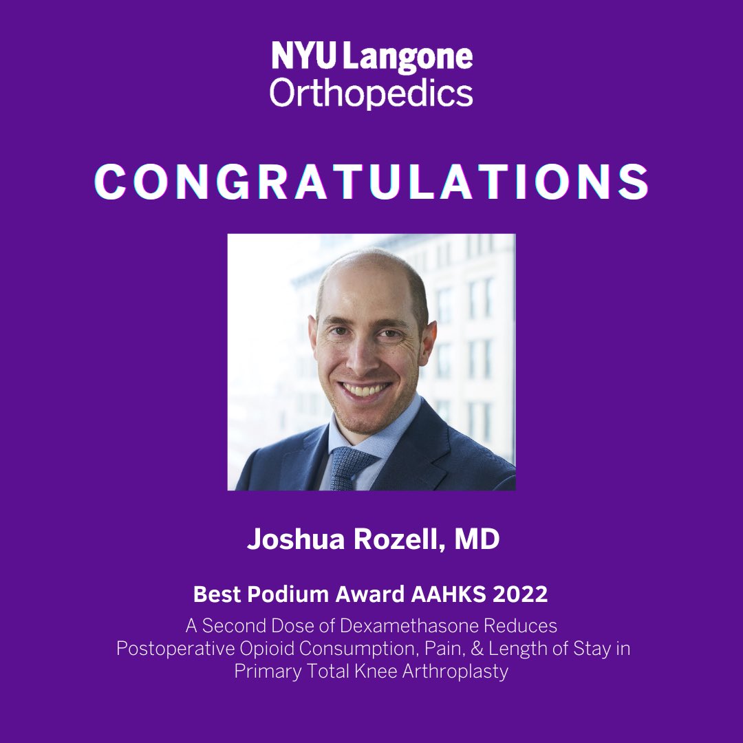 Congratulations @JoshRozell on Best Podium #AAHKS2022 #orthotwitter