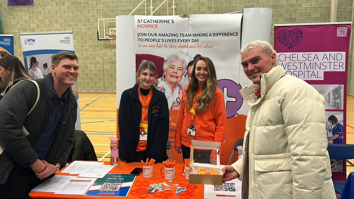 <a href="/StCHospice/">St Catherine's Hospice</a> joining us today for #CareersInHealth fair recruiting <a href="/BSU_Nursing/">BSU Nursing Society (Brighton)</a> <a href="/BrightonNurses/">Brighton Nurses</a>. Come come for a chat!