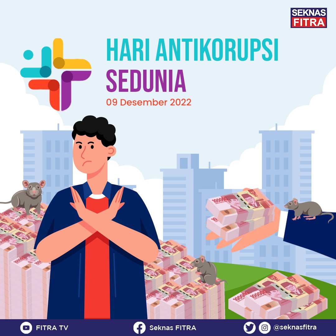 Katakan tidak untuk korupsi, karena korupsi mempunyai kekuatan untuk menghancurkan sebuah negeri. Semoga di Indonesia semakin banyak pemimpin jujur yang tak korupsi. Selamat memperingati Hari Anti Korupsi Sedunia!

#seknasfitra #salamtransparansi #literasianggaran