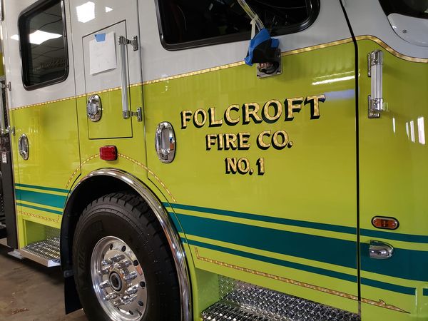 Lettering process coming to completion.  Familiarization in the near future in Folcroft, Pa.  Congratulations on the new Rosenbauer Commander 78' Quint!