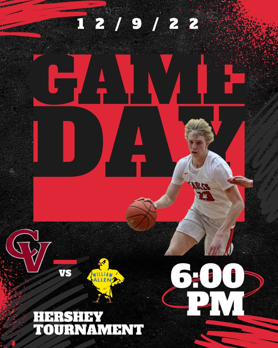 cvboyshoops's tweet photo. Game Day! 

🆚 William Allen
📍 Hershey Tournament
⌚️ JV at 3:15, Varsity at 6:00
📺 https://t.co/OshDVwJR2o

#TimeToFly 🦅 https://t.co/BJYRzRfN9c