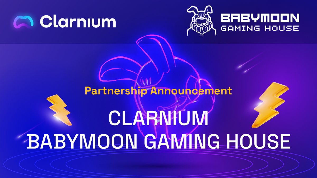 @clarnium_io announces partnership with @BGH_DAO! BabyMoon Gaming House is a worldwide class European guild for investing in NFT used in virtual worlds and blockchain-based games Together, we vanguard GameFi mass adoption🎮 More in our Press release 👉 bit.ly/Clarnium_x_Bab…