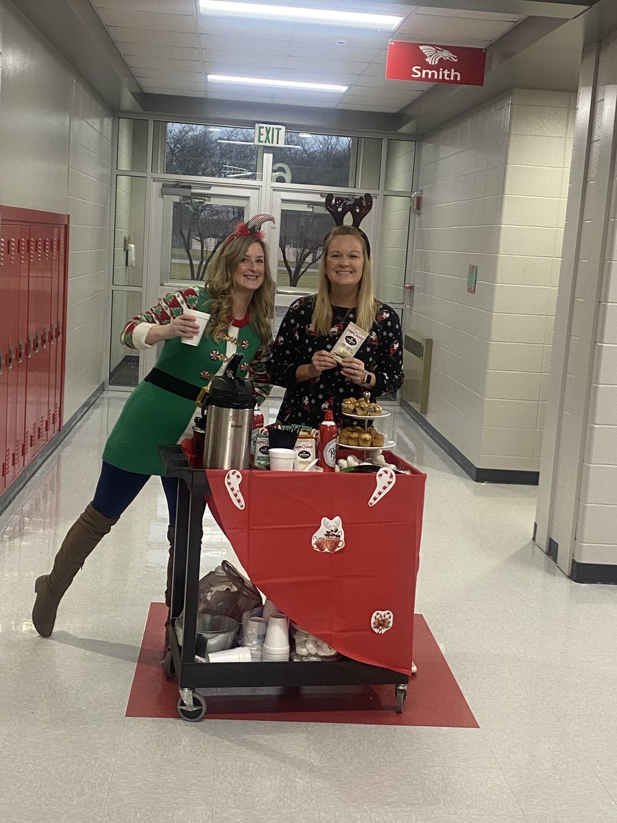 It’s Cocoa With the Counselors this morning! ⁦<a href="/MelissaHurstNPJ/">Melissa Hurst NPJH</a>⁩ and ⁦@MrsHeddenNPJH⁩ are awesome! We’re so lucky to have them! ⁦<a href="/llantrip/">Lisa</a>⁩ ⁦@SouthernHancock⁩ ⁦<a href="/AmonesNPJH/">NPJH Assistant Principal</a>⁩