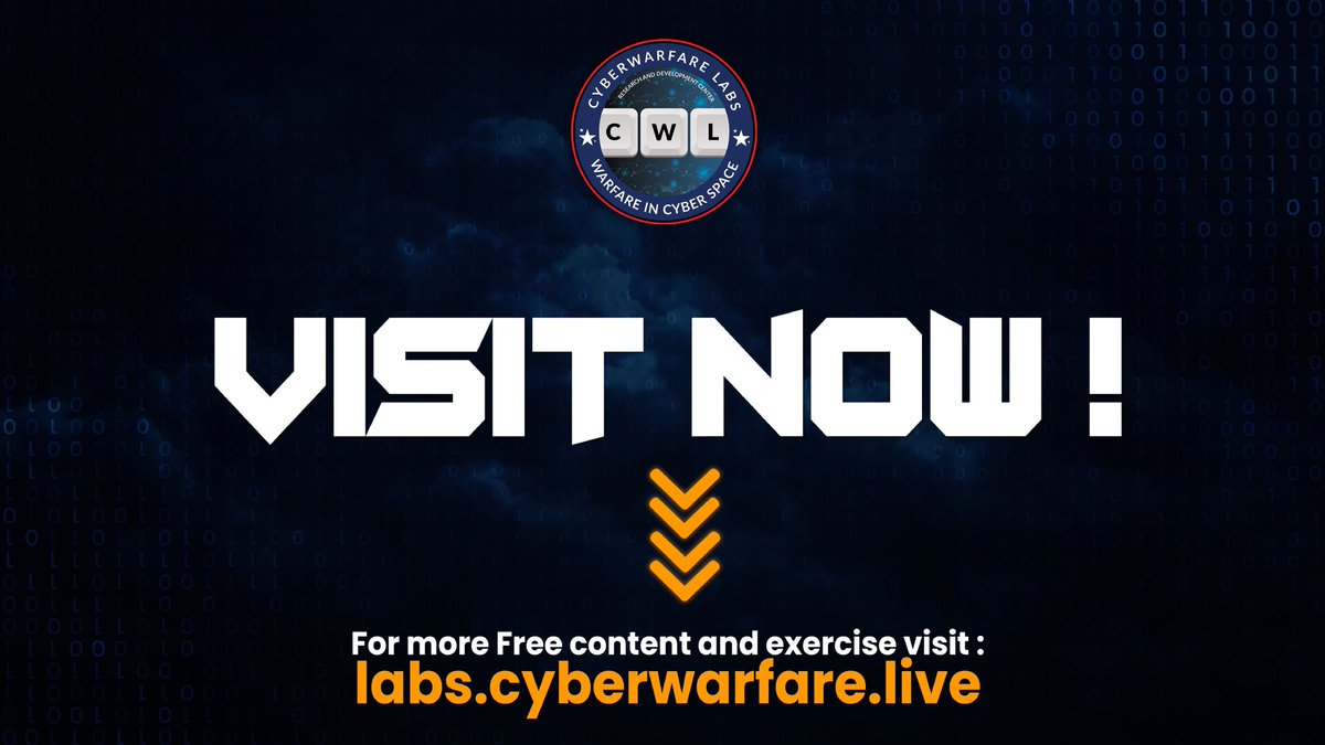 cyberwarfarelab's tweet image. To learn more and practice visit our platform &quot;HACKnSECURE&quot; &amp;amp; Now live and free!!

Visit now:
labs.cyberwarfare.live

#cyberwarfare #cybersecurity #hacknsecure #cyberwarfarelabs #CWLKnowledgeBites #AWS #awscloud