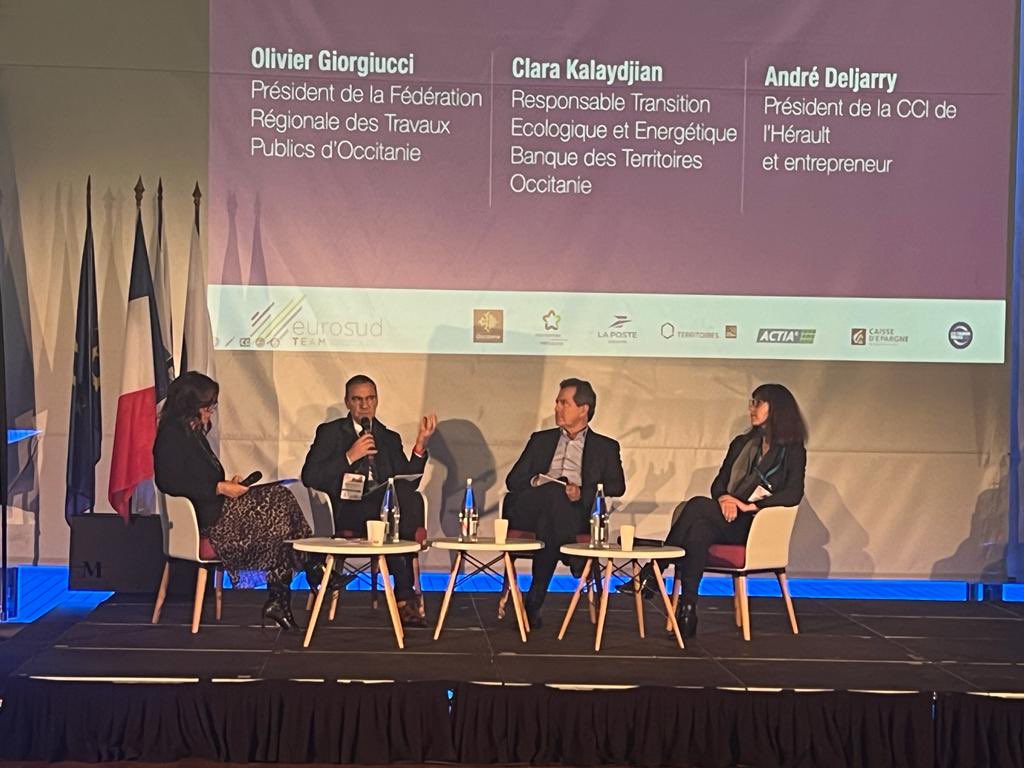 Table ronde autour de la logistique urbaine organisée par @Eurosud_Team 
L’occasion pour moi de rappeler les attentes des commerçants et des consommateurs en la matière