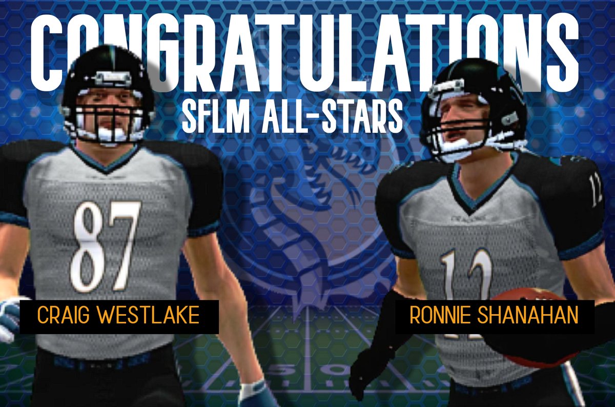 The D.C. Dragons would like to congratulate two of their very own, Ronnie Shanahan and Craig Westlake, for having a stellar season in the <a href="/SimulationFLm/">SFLm</a> and for being voted into the SFLm All-Star game. #TheFireRises🔥