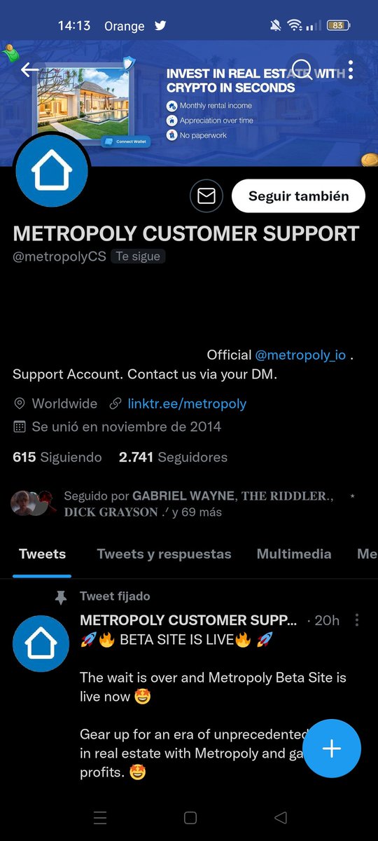SENESCENClA's tweet photo. ㅤㅤ:ㅤMe salía que seguía a esta cuenta ( @ metropolyCS ) cuando entré para darle UNF vi que muchísimos mutuals también le seguían.

Quería avisar de que me huele a que ha comprado seguidores o algo así, no sé cómo, pero... Atentos.

⚠️ Por favor DIFUSIÓN. ⚠️ https://t.co/R2EyVNj7eV