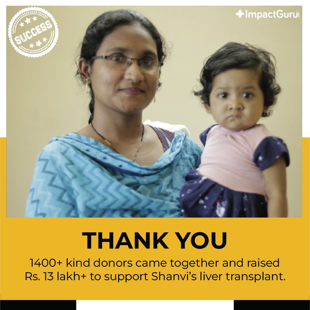ImpactGuru's tweet photo. As Shanvi laughs, we smile with pride & gratitude for your impeccable support in saving her life.
#ImpactGuruSuccess #StrangersHelpingStrangers https://t.co/p889lcQ4d2