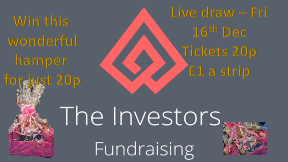 FundraisingP7's tweet photo. 'The Investors' latest raffle prize is now ready to win for as little as 20p. Tickets can be bought from today until Friday 16th December, when the draw will be made. Tickets 20p or £1 a strip. Good luck!! All money raised goes towards lowering the cost of the Primary 7 trip! https://t.co/r6alm6oDgl