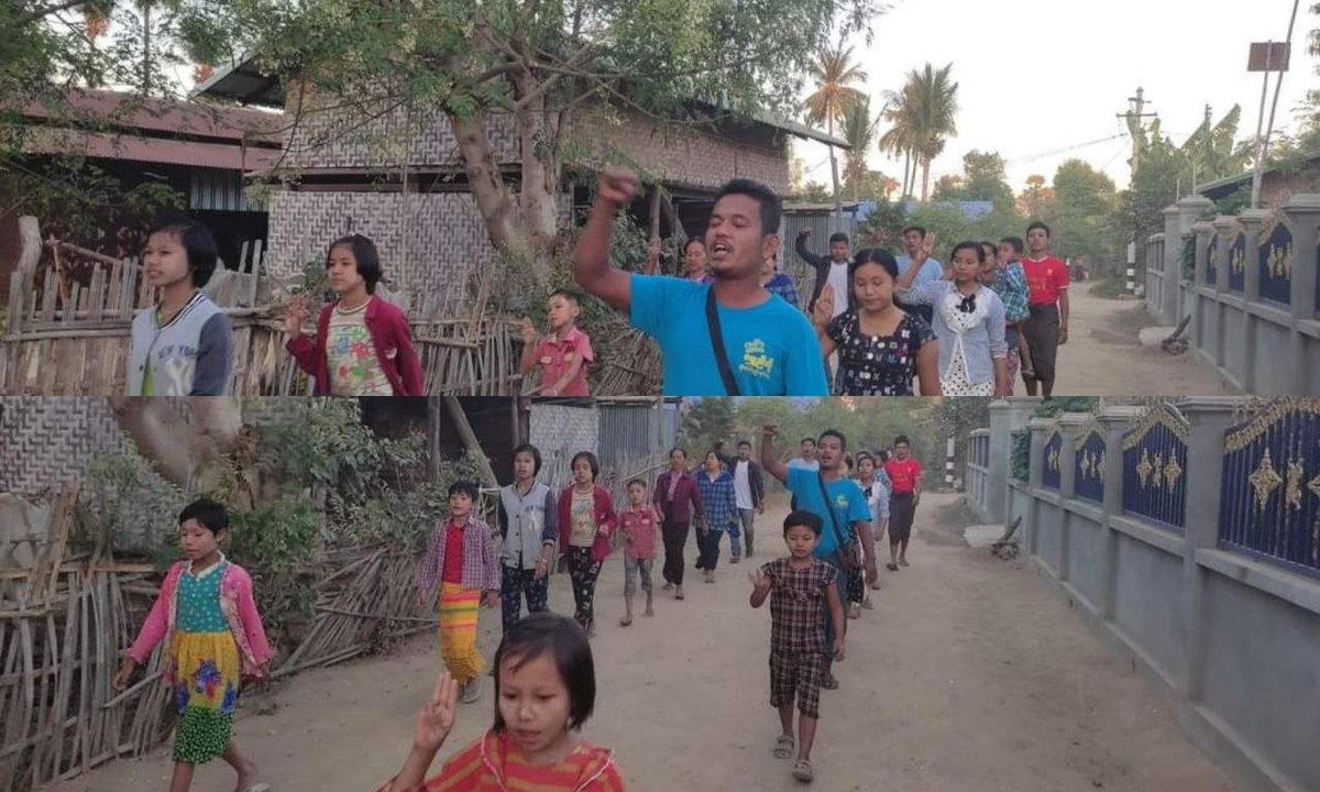 Anti-coup revolutionary strike in somewhere in Sagaing region.  Photo: CJ  #2022Dec9Coup #HoldJuntaAccountable #WhatsHappeningInMyanmar
