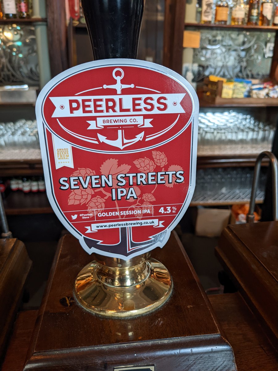 <a href="/PeerlessBrewing/">Peerless Brewing</a> Seven Streets IPA is on the bar now <a href="/LionTavern/">The Lion Tavern</a> 

With ABV 4.3% this one is only available here. Give it a try today. 

<a href="/LiverpoolCAMRA/">Liverpool CAMRA</a> Pub of Excellence 2022