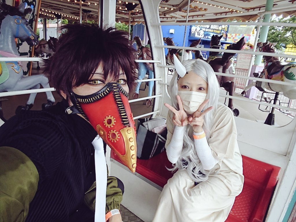 nya_chi_yeager's tweet photo. もーすぐ城島！
なので(?) #KCF70 のやつ貼っとく🎠
壊理たん：由氷(@mindcontrol37)
オバホ：唄猫
しょと：唄猫Jr. https://t.co/ufBJMC3dYa