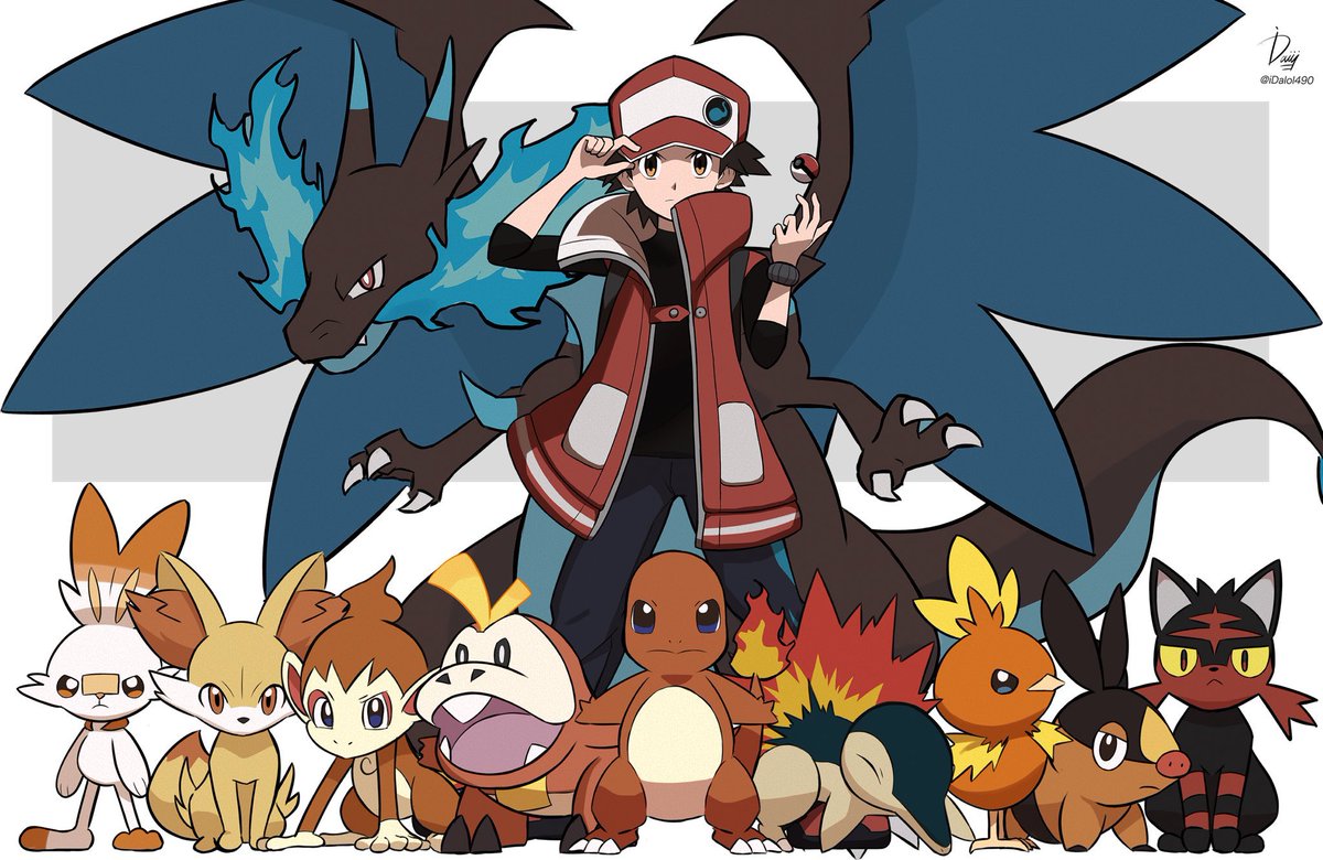 ポケモンレッドキャンバスアートリザードン