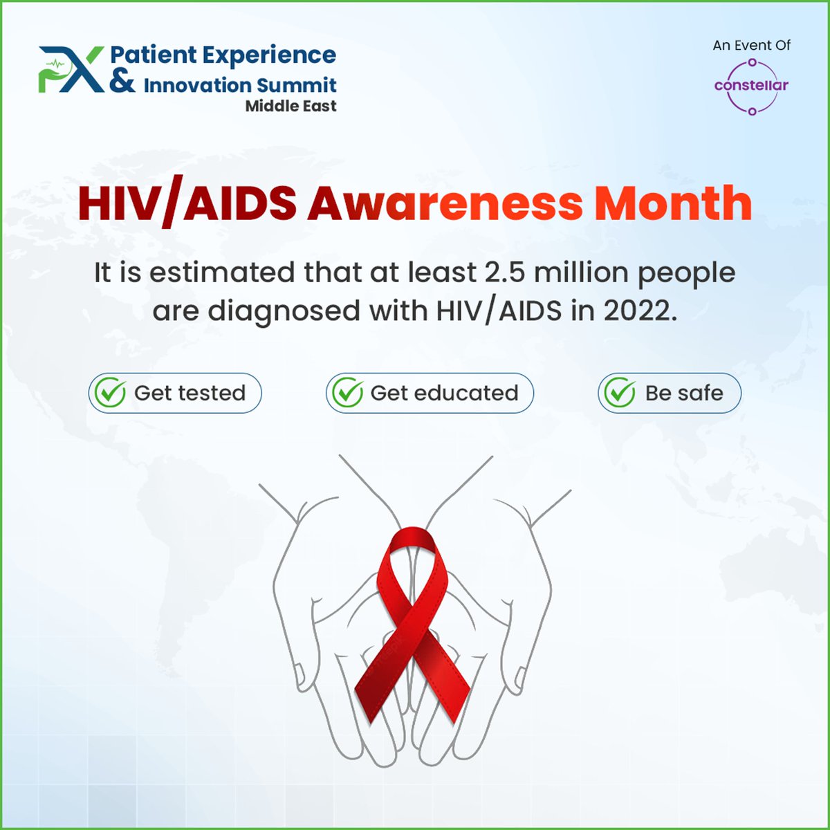 HIV/AIDS is one of the most deadly and incurable diseases that millions around the world grapple with. It is important to be aware about the diseases and get regularly tested.

#pxinnovationsummit #healthcare #aidsawareness #aidsawarenessmonth